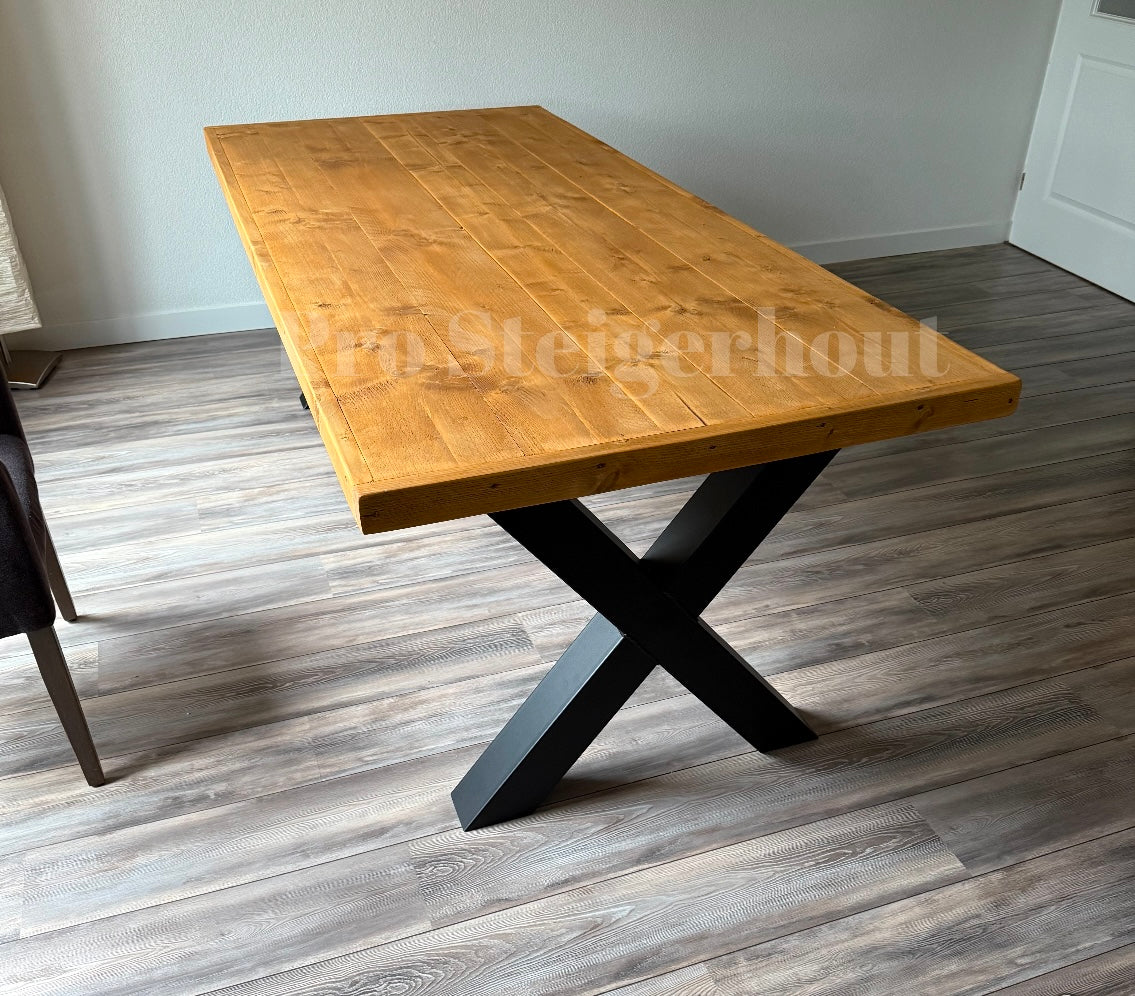 Steigerhout Tafel X-poten