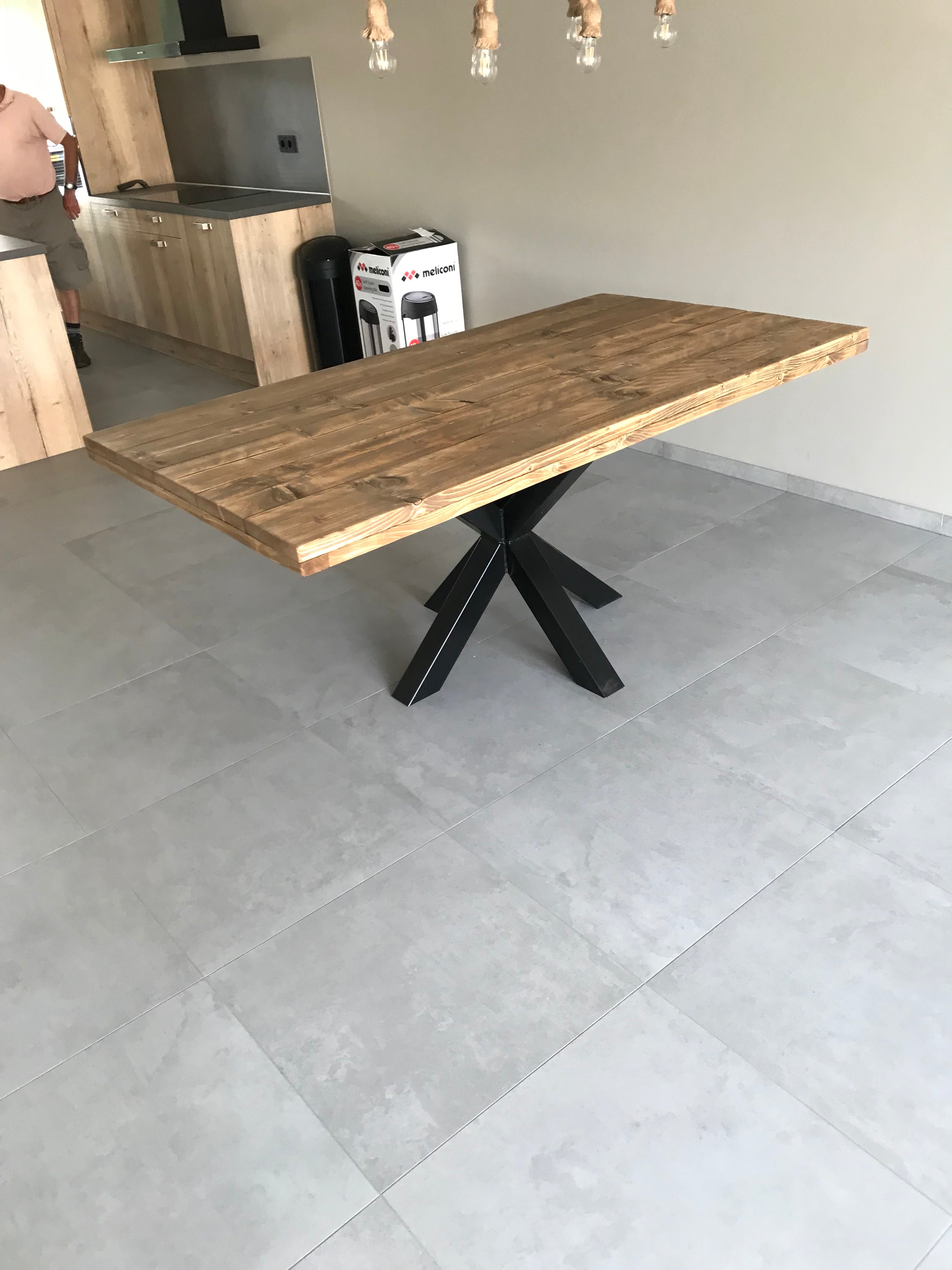 Steigerhout Tafel matrix poot