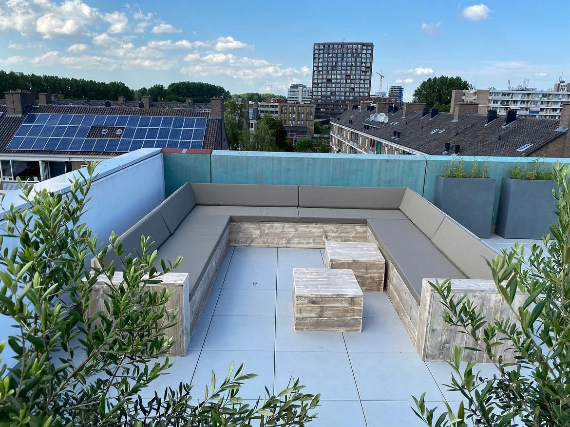 Steigerhout Hoekbank U-bank