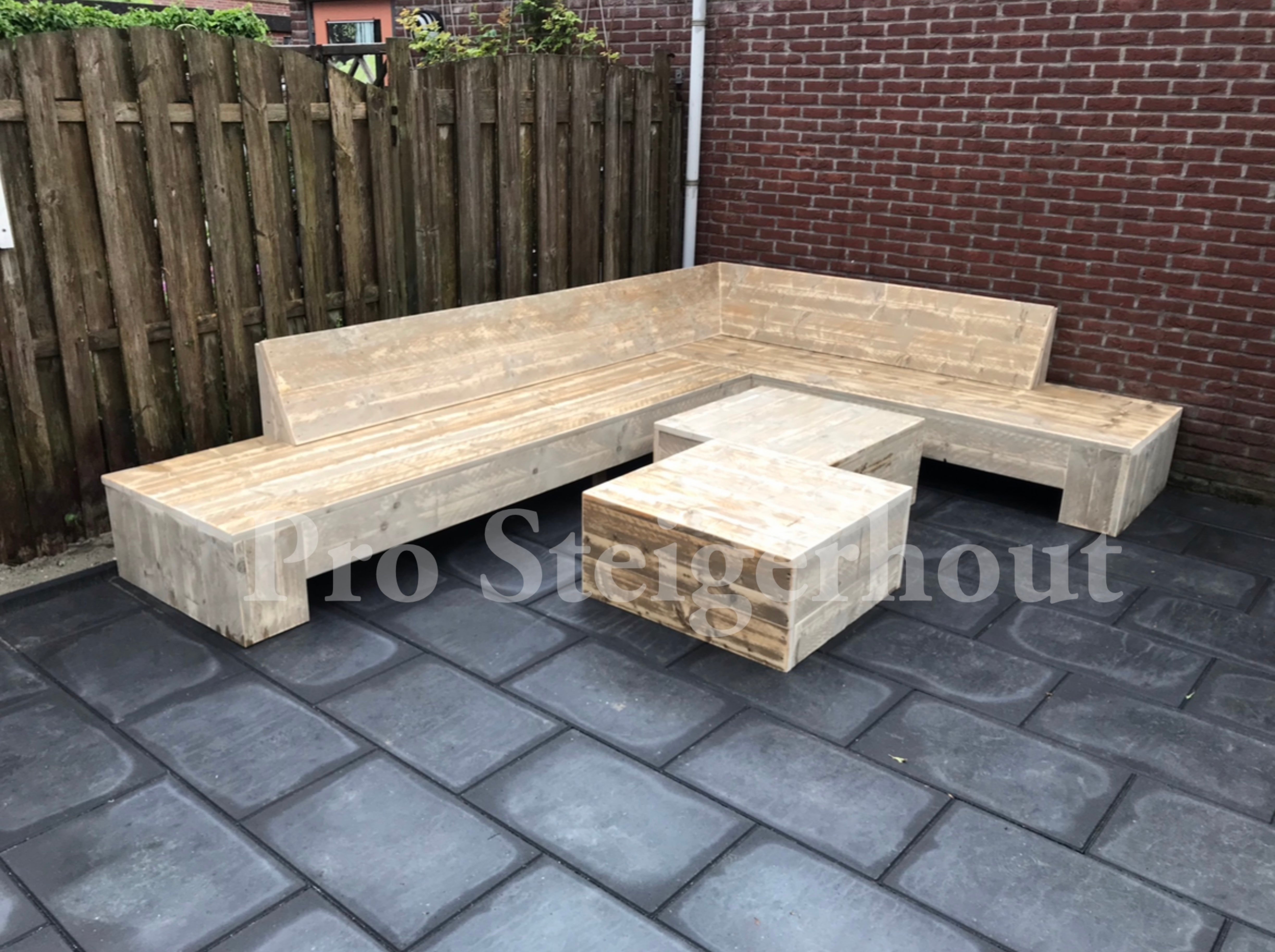 Steigerhout Hoekbank - Tina