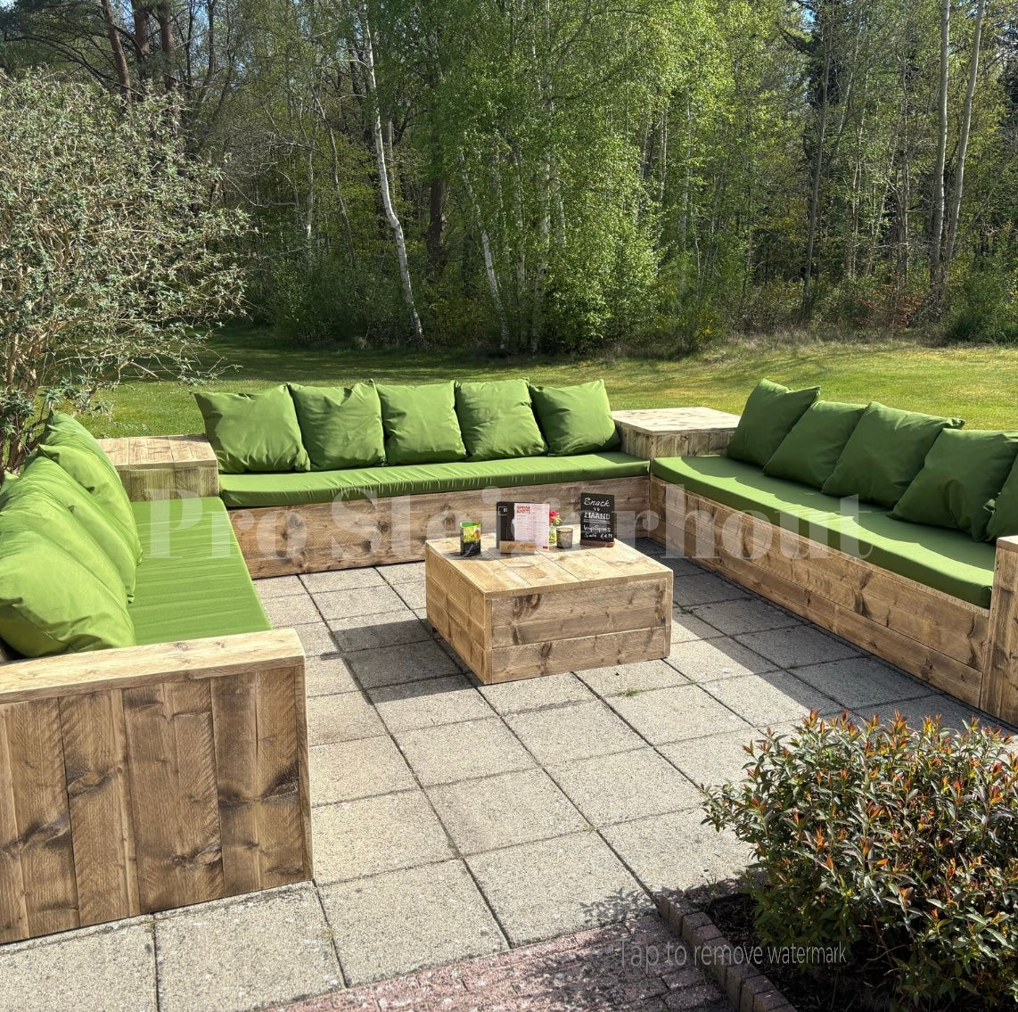 Steigerhout Hoekbank U-bank (hoektafel model)