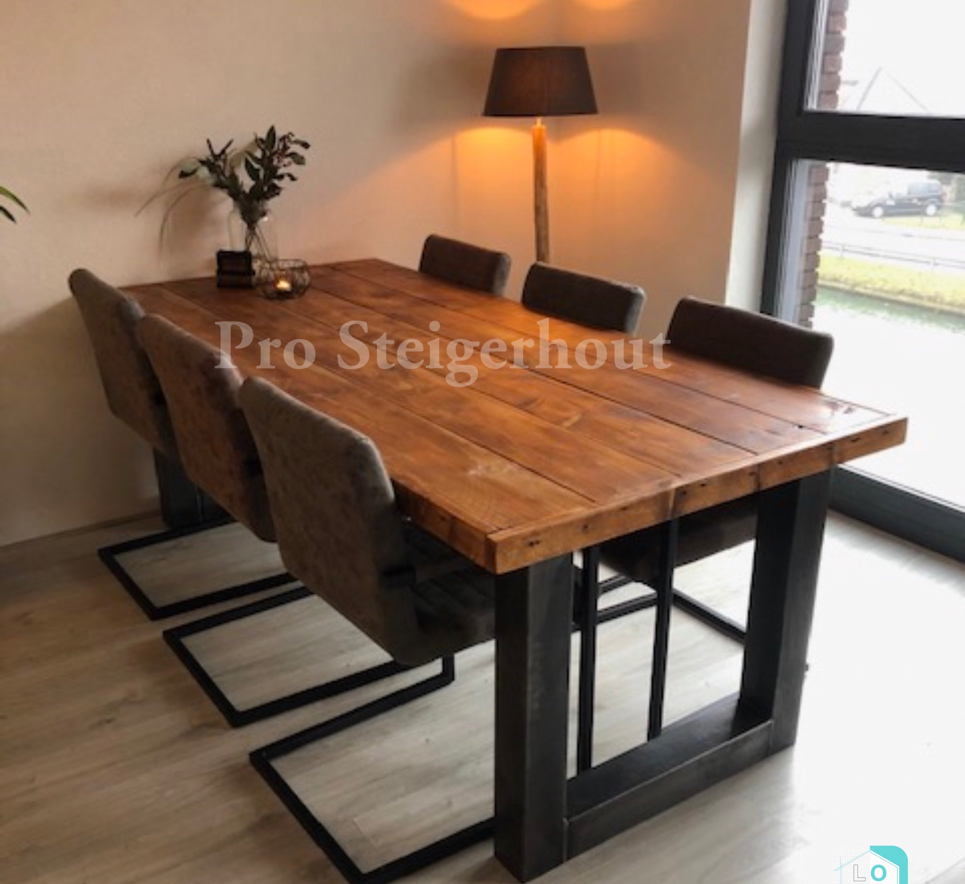 Steigerhout Tafel U-poten