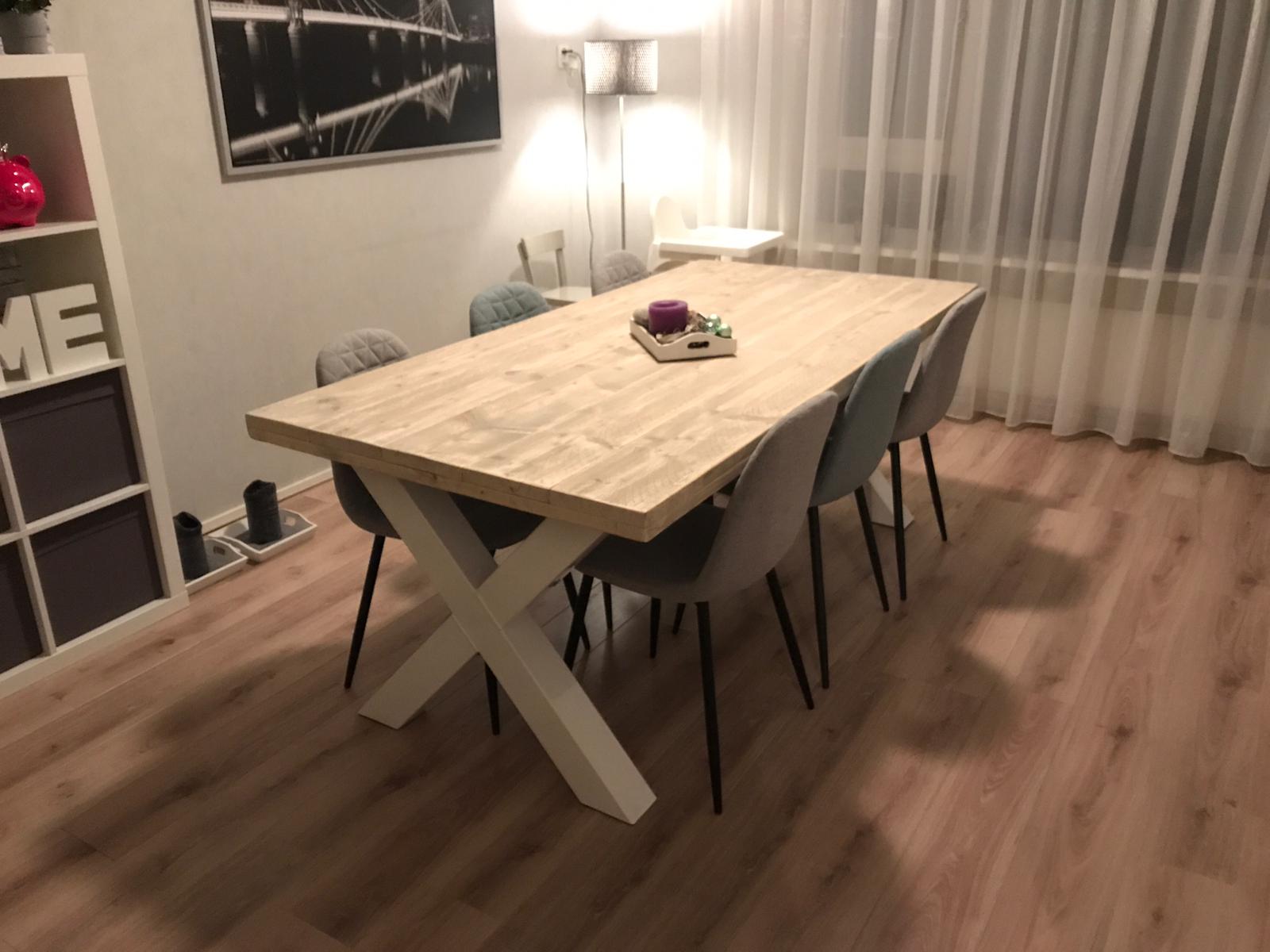 Steigerhout Tafel X-poten