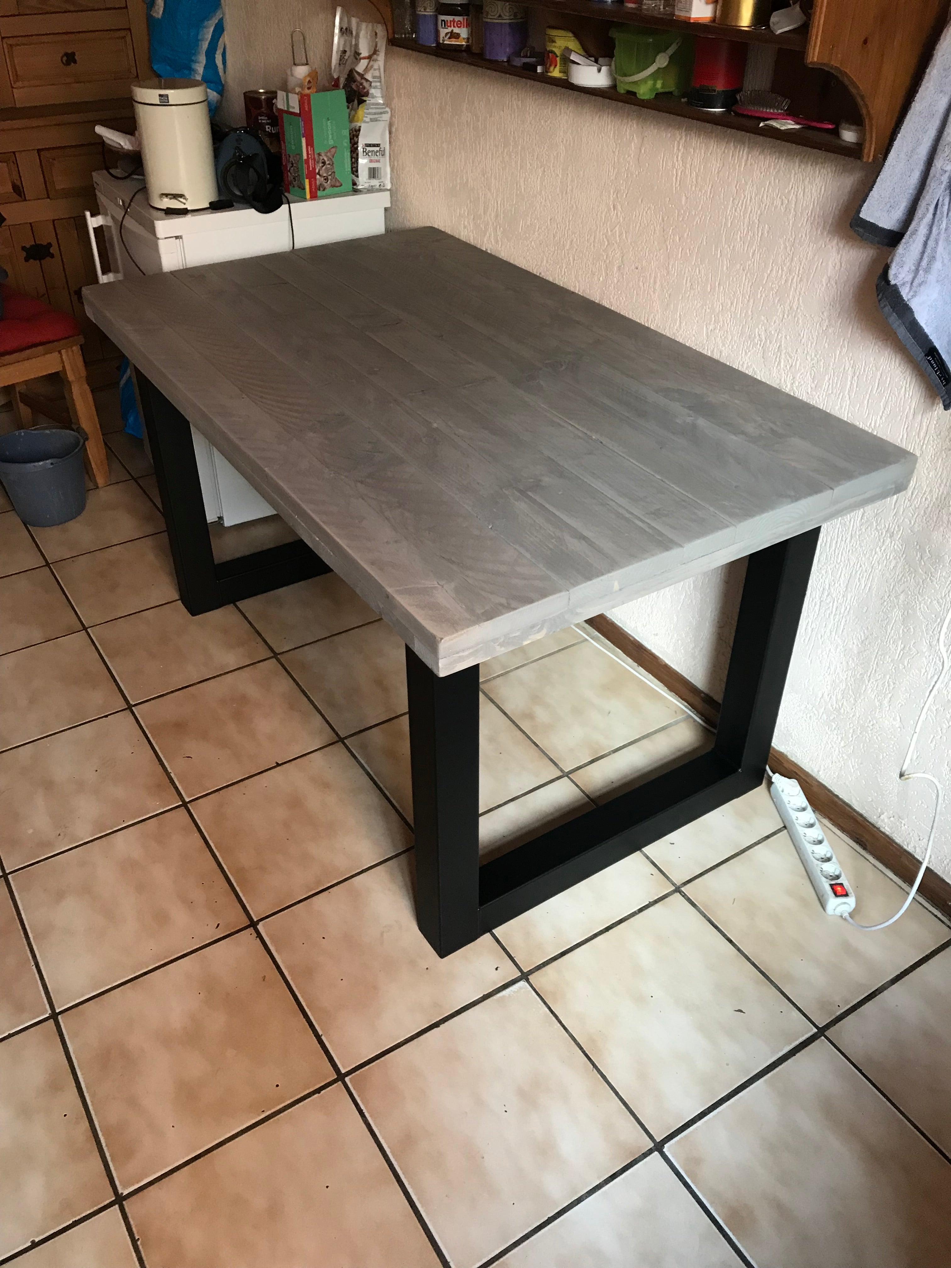 Steigerhout Tafel U-poten