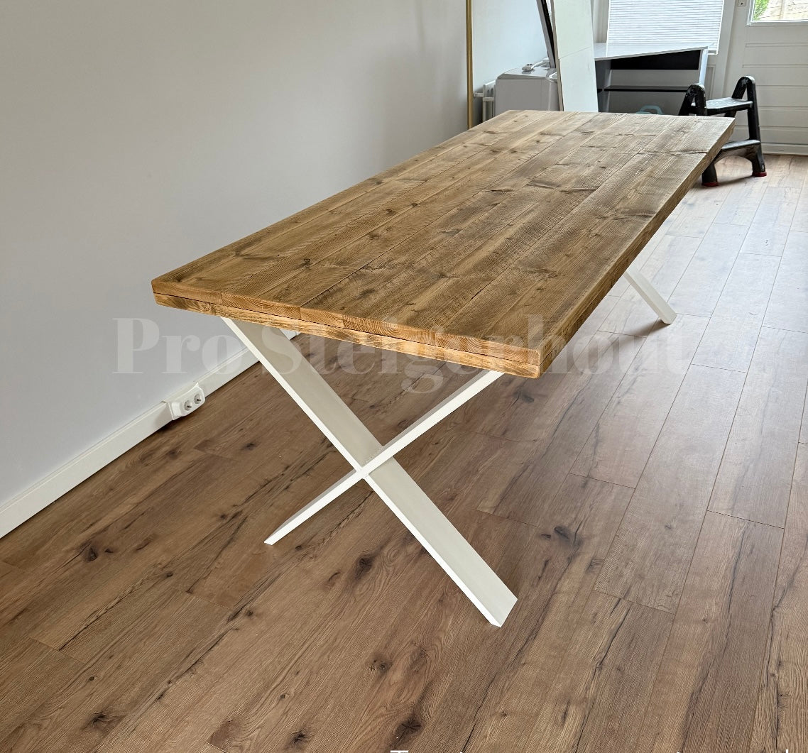 Steigerhout Tafel X-poten