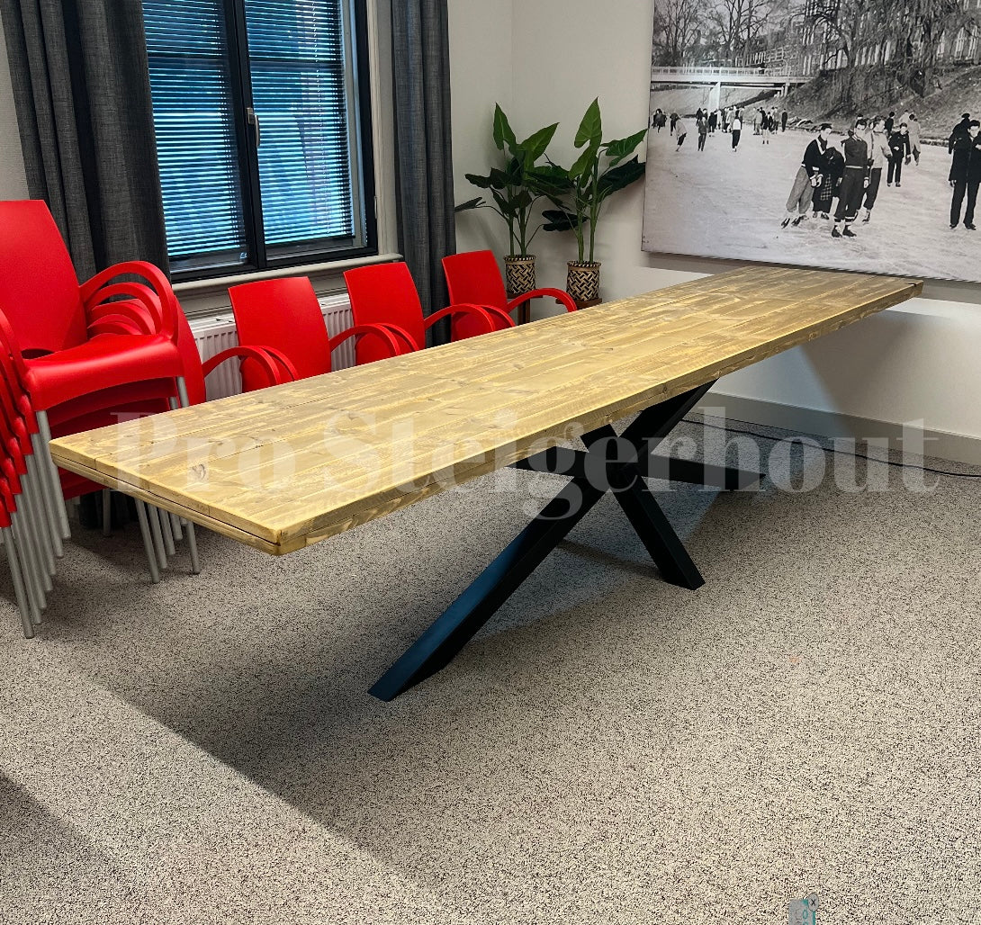 Steigerhout Tafel matrix poot