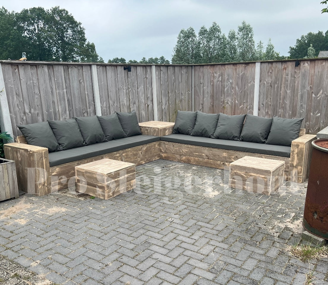 Steigerhout Loungeset Hoektafel