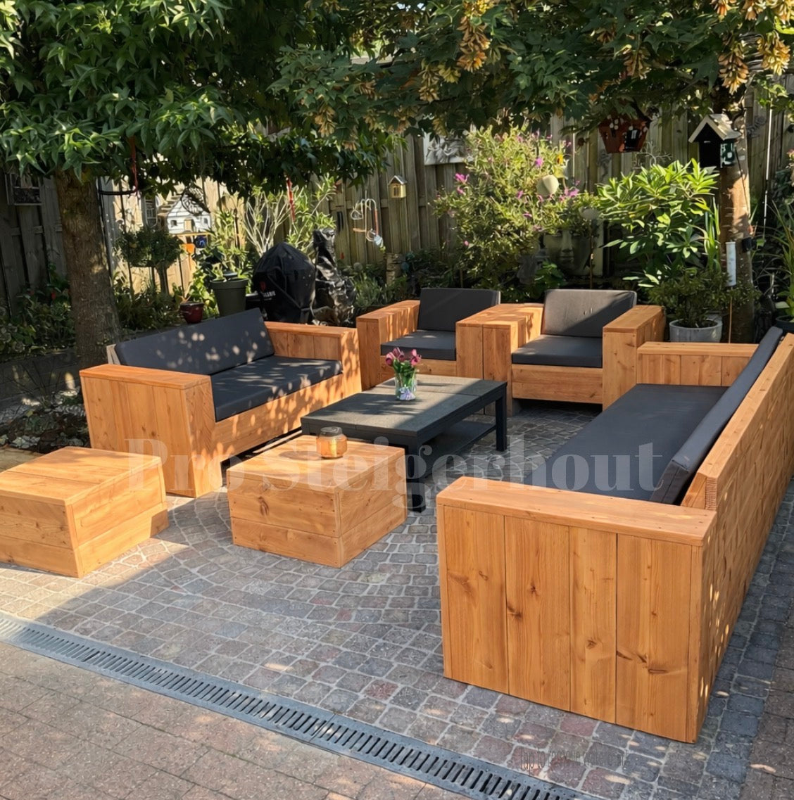 Douglas Loungeset - 2 banken 2 loungestoelen