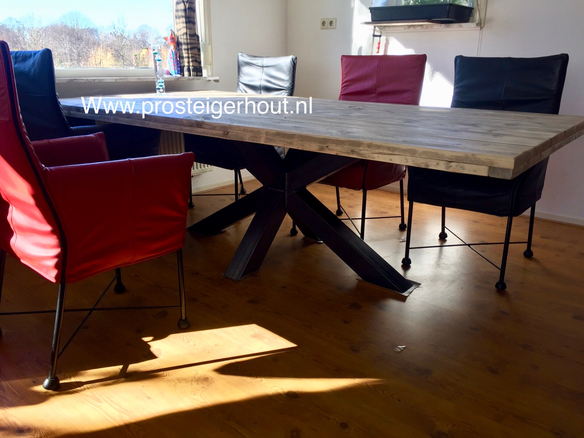 Steigerhout Tafel matrix poot