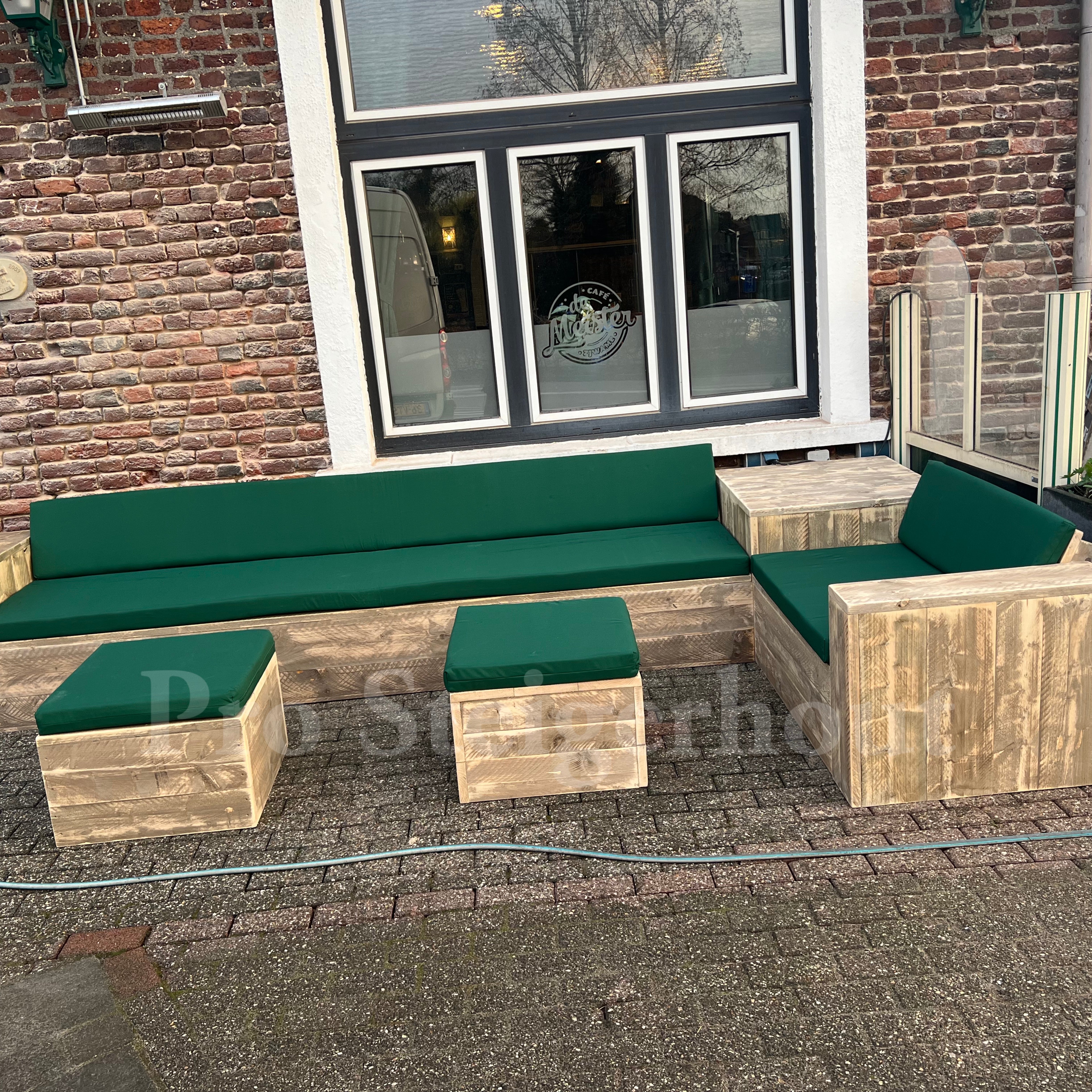 Steigerhout Loungeset Hoektafel