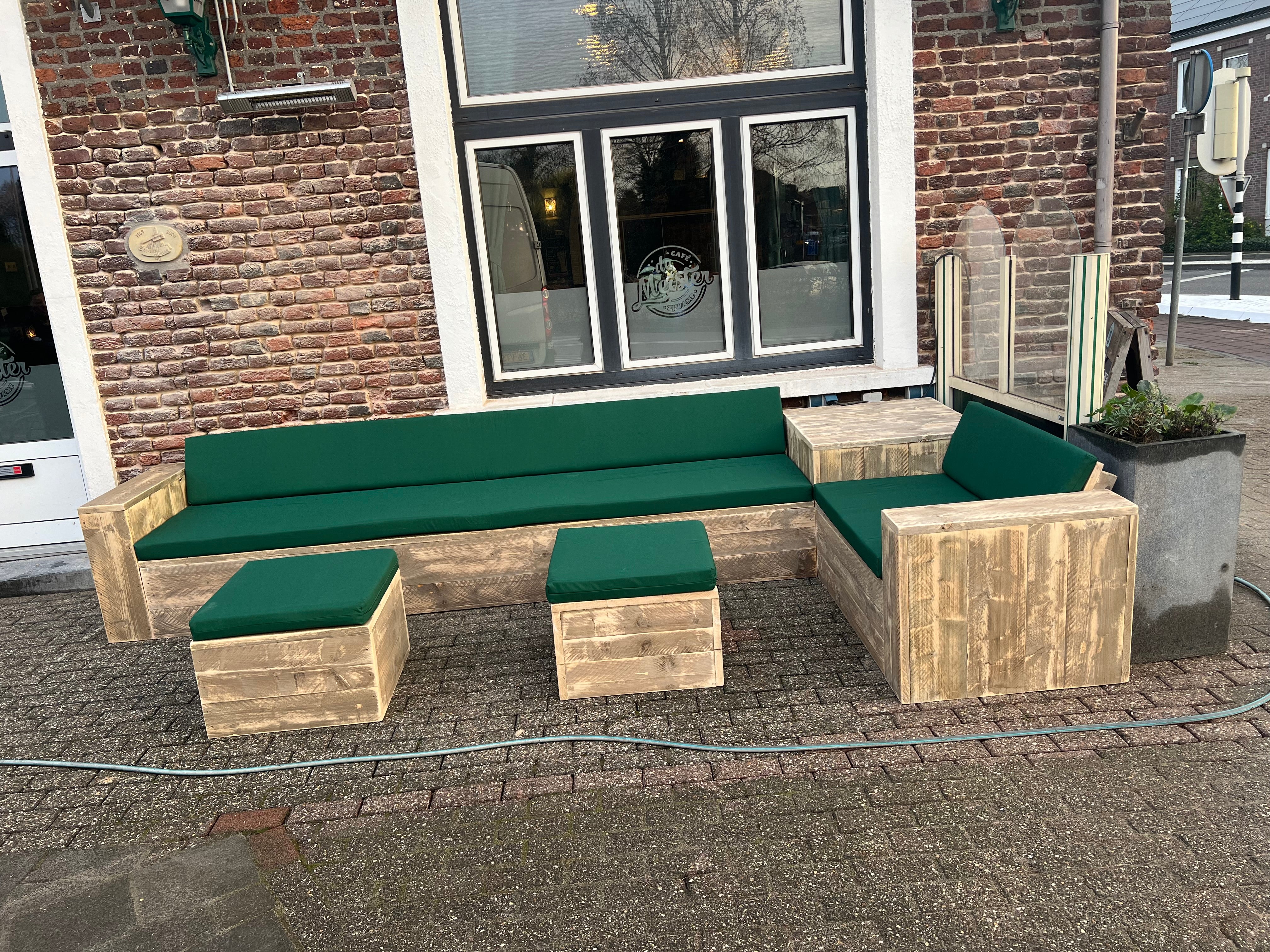 Steigerhout Hoekbank - Hoektafel