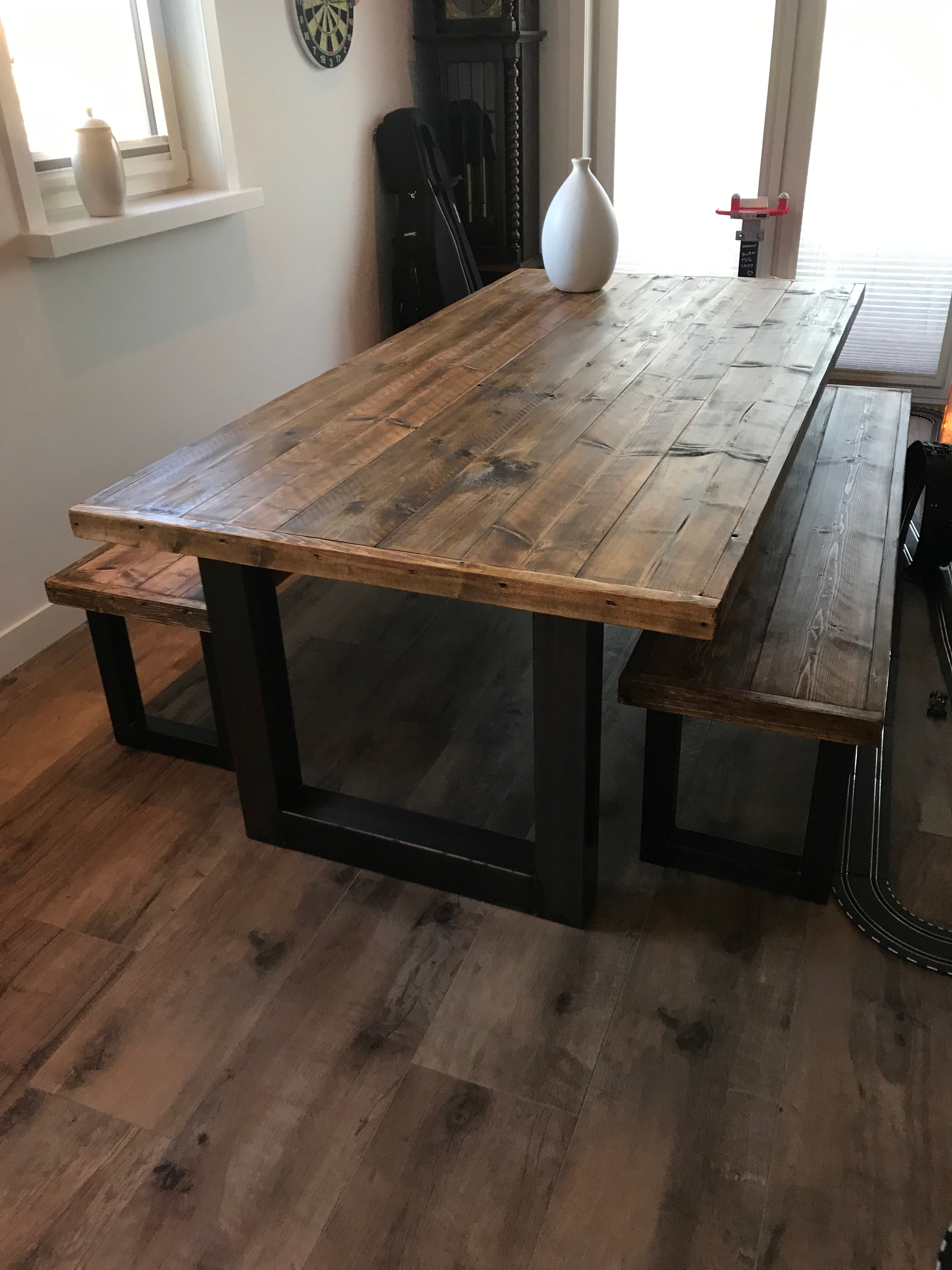 Steigerhout Tafel U-poten