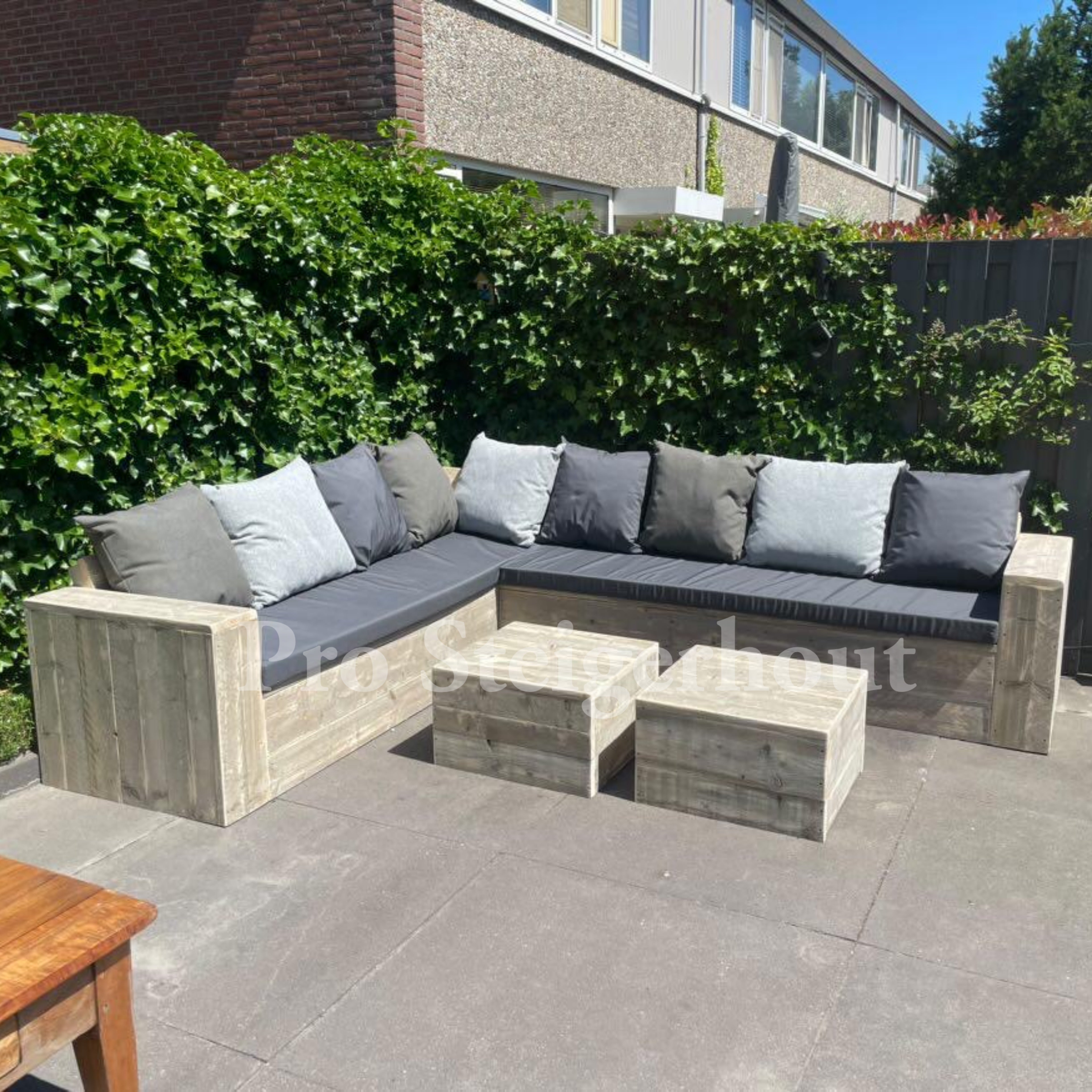 Steigerhout Hoekbank - standaard