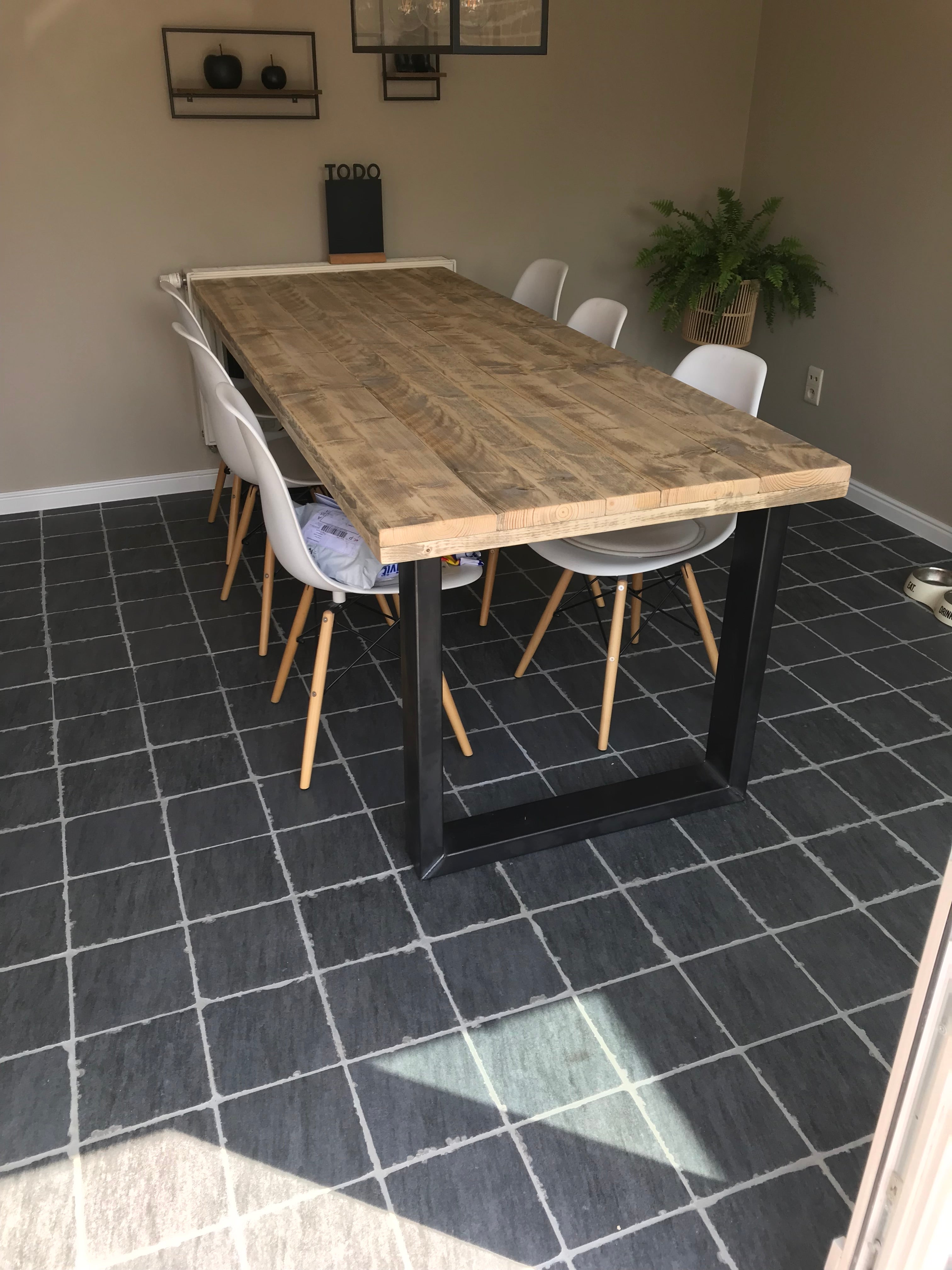 Steigerhout Tafel U-poten