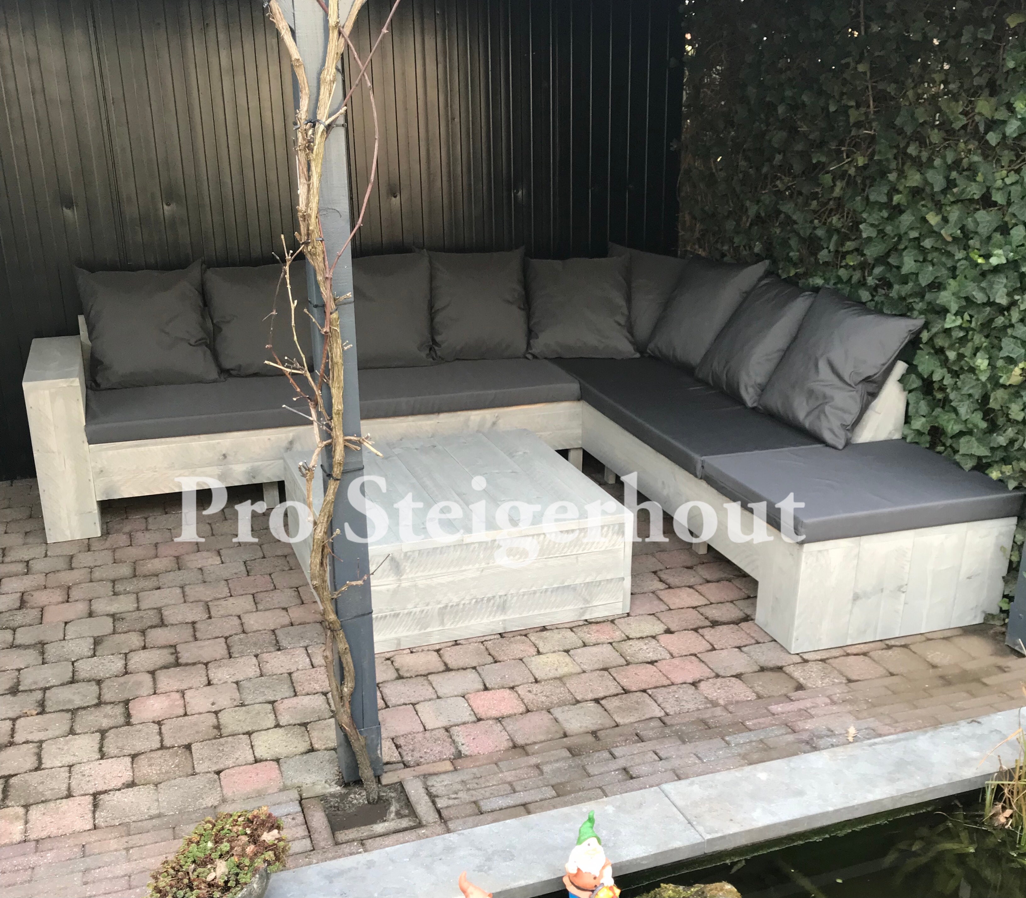 Steigerhout Hoekbank - chaise lounge