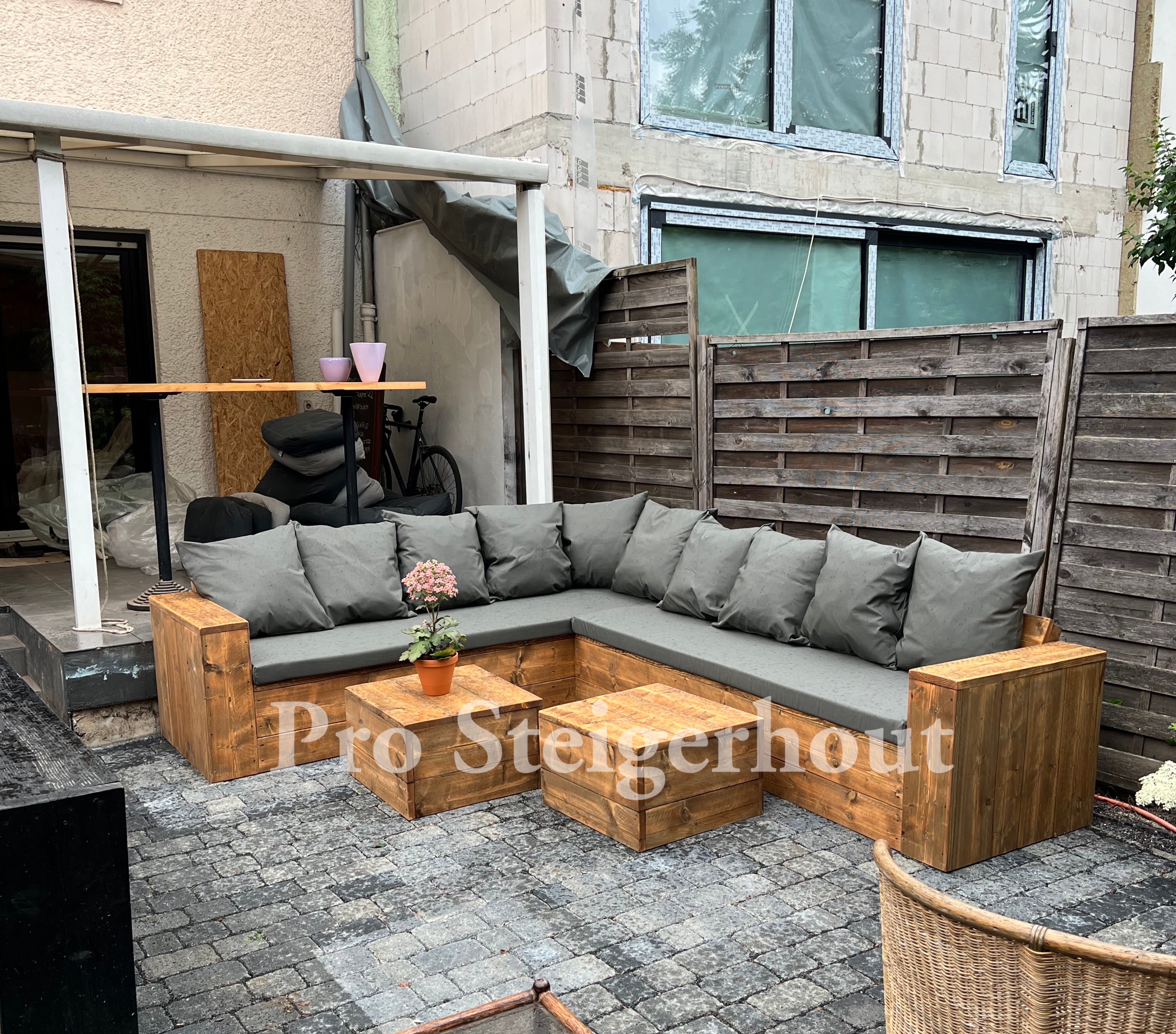 Steigerhout Hoekbank - standaard