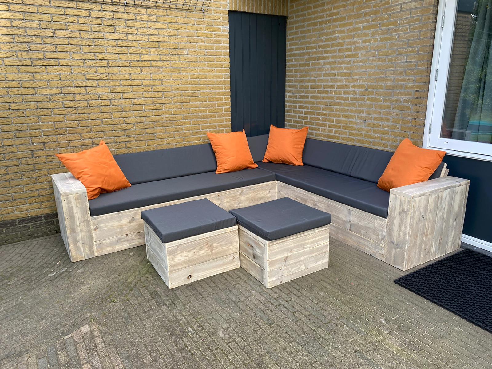 Steigerhout Hoekbank - standaard