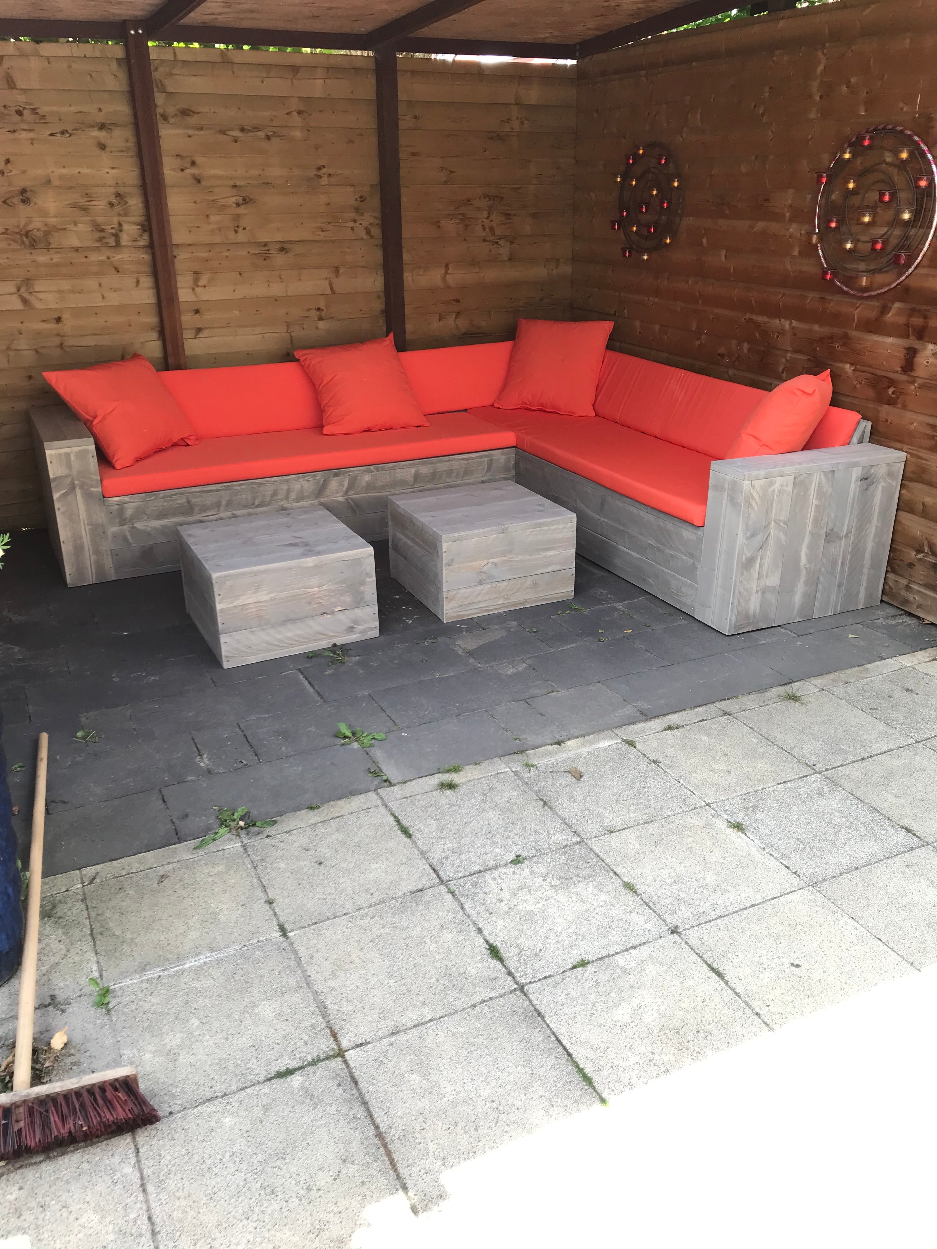 Steigerhout Hoekbank - standaard