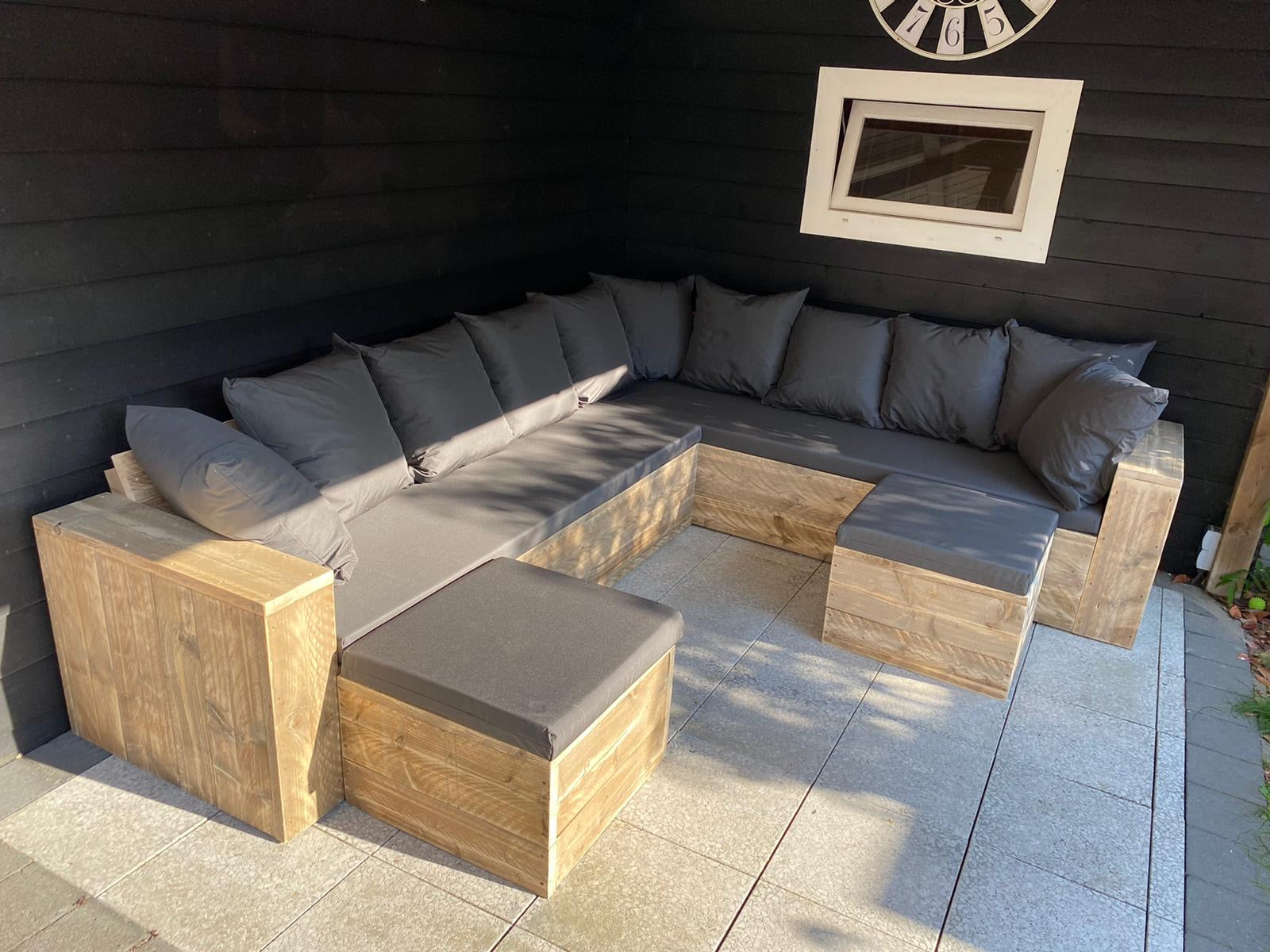 Steigerhout Hoekbank - standaard