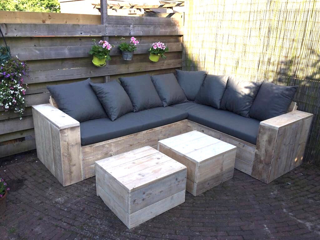 Steigerhout Hoekbank - standaard