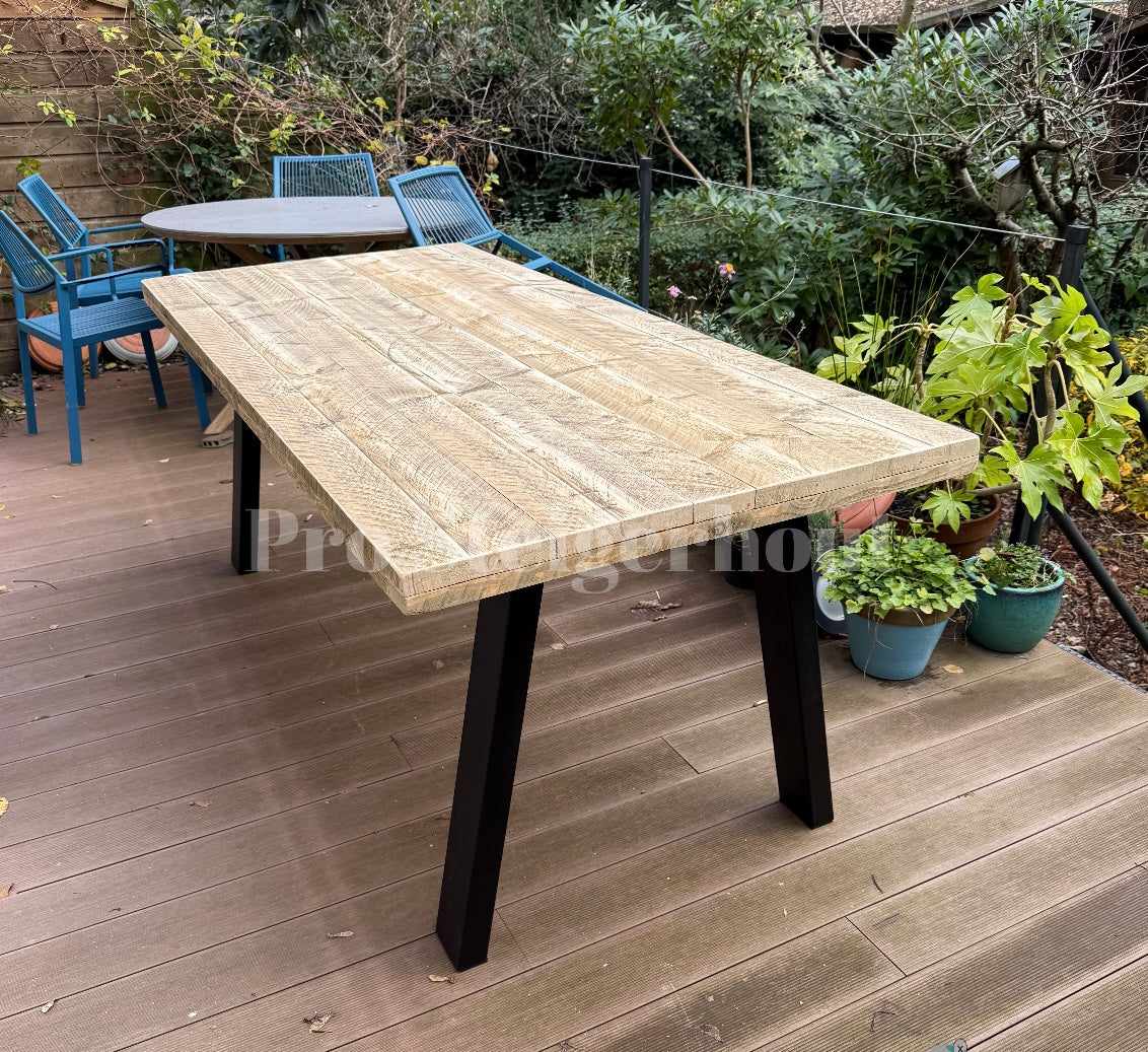 Steigerhout Tuintafel vlinder poten
