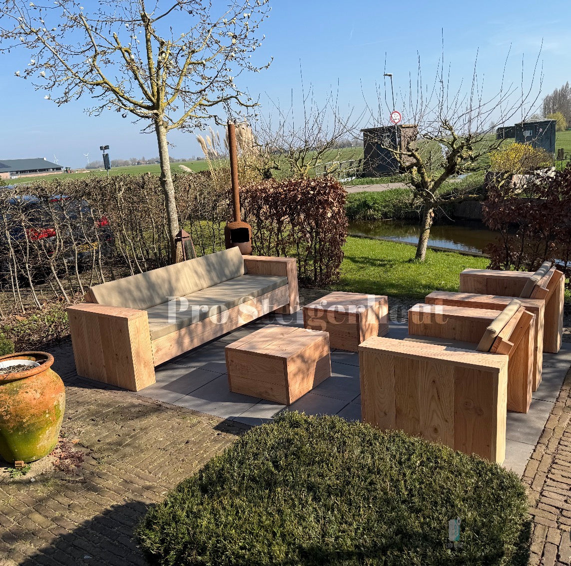 Douglas Loungeset - 1 bank 2 loungestoelen